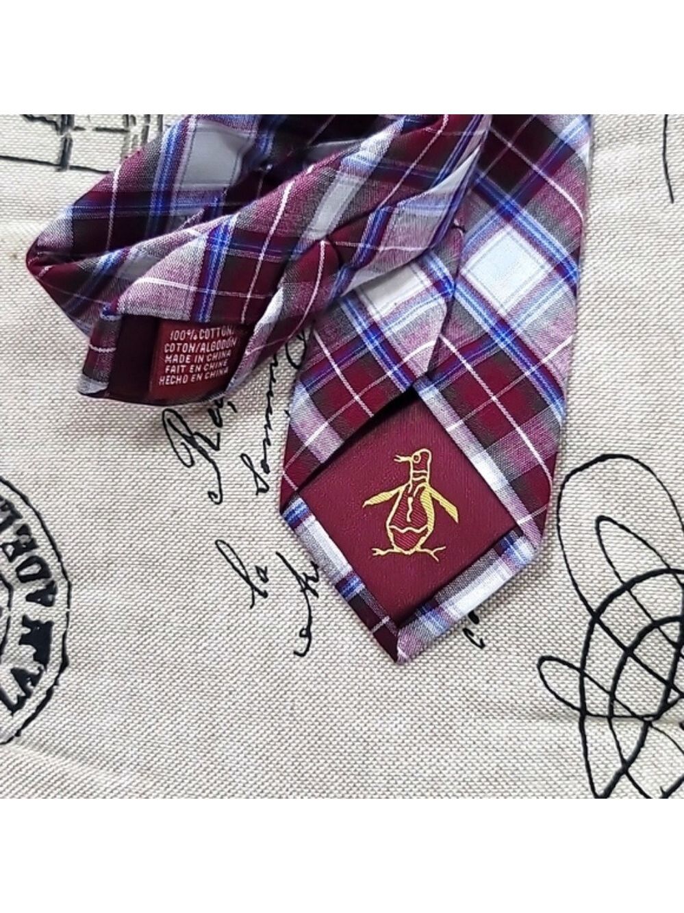 Original Penguin by Munsingwear skinny plaid tie